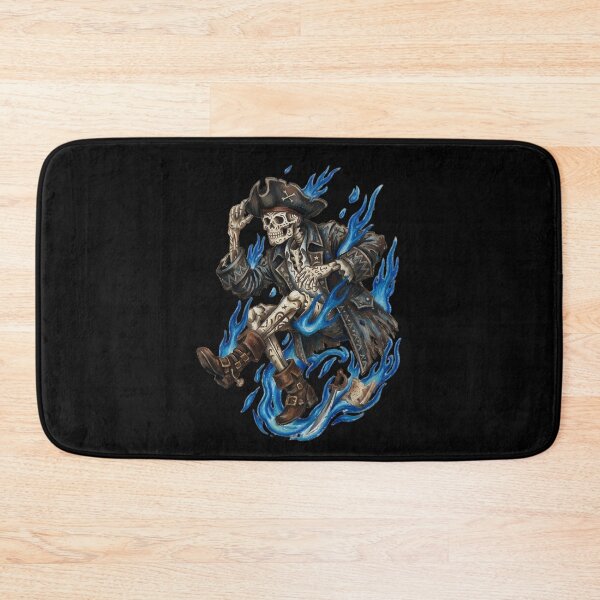 Item preview, Vintage Skeleton Pirate with Blue Soul Flames Art designed and sold by LYZ7VANI.