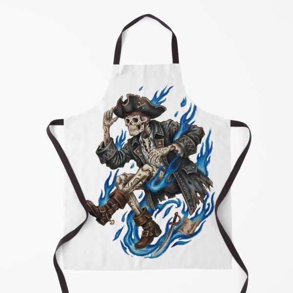 Item preview, Vintage Skeleton Pirate with Blue Soul Flames Art designed and sold by LYZ7VANI.