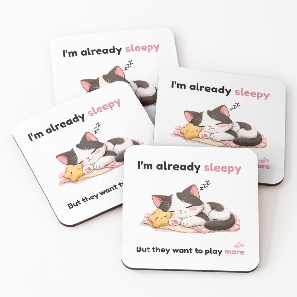 Item preview, I’m Already Sleepy Funny Cat Shirt – Cute Sleepy Cat Quote Design designed and sold by Keep-Healing.