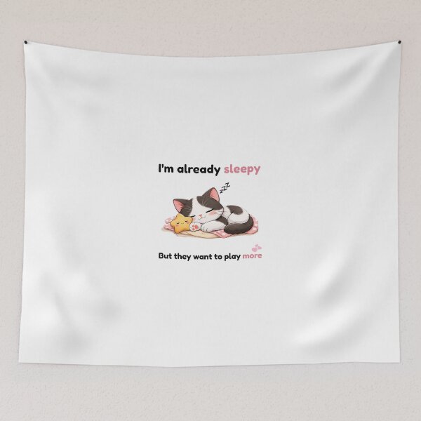 Item preview, I’m Already Sleepy Funny Cat Shirt – Cute Sleepy Cat Quote Design designed and sold by Keep-Healing.