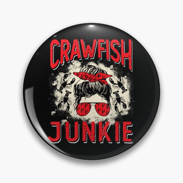 Item preview, Bleached Crawfish Junkie Women Messy Bun Funny Crawfish Boil designed and sold by MelanieIShelton.