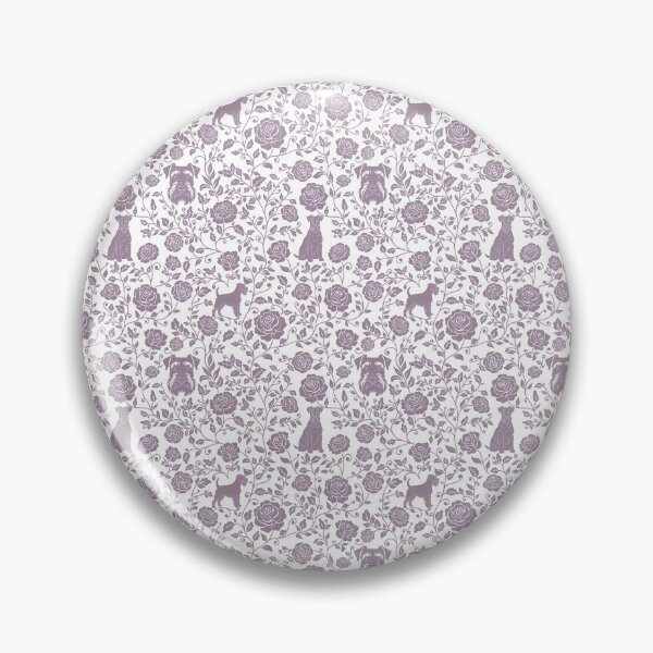 Item preview, Schnauzer Floral Silhouette Pattern | Miniature Standard Giant Dog Design in Lavender designed and sold by WildLakePatterns.