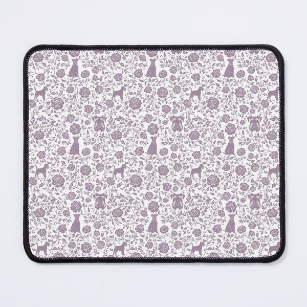 Item preview, Schnauzer Floral Silhouette Pattern | Miniature Standard Giant Dog Design in Lavender designed and sold by WildLakePatterns.