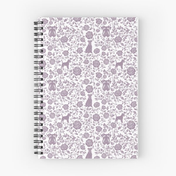 Item preview, Schnauzer Floral Silhouette Pattern | Miniature Standard Giant Dog Design in Lavender designed and sold by WildLakePatterns.