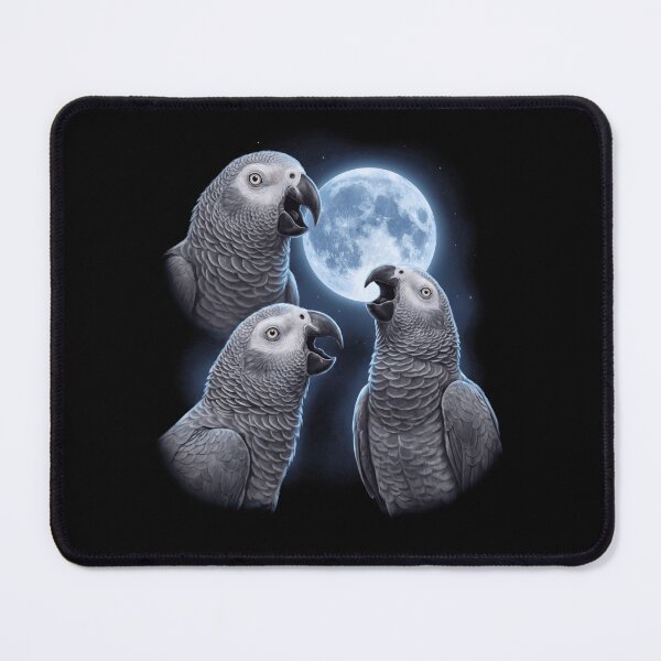 Item preview, African Grey Howling Moon Art Parrot Lover designed and sold by TerryConnells.