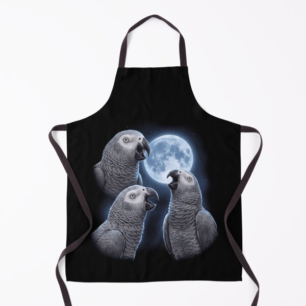 Item preview, African Grey Howling Moon Art Parrot Lover designed and sold by TerryConnells.