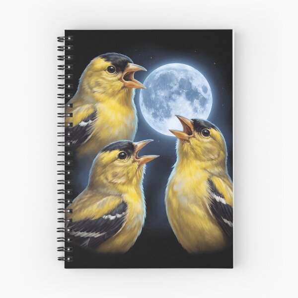 Item preview, American Goldfinch Howling Moon Art Bird Lover Birding designed and sold by TerryConnells.