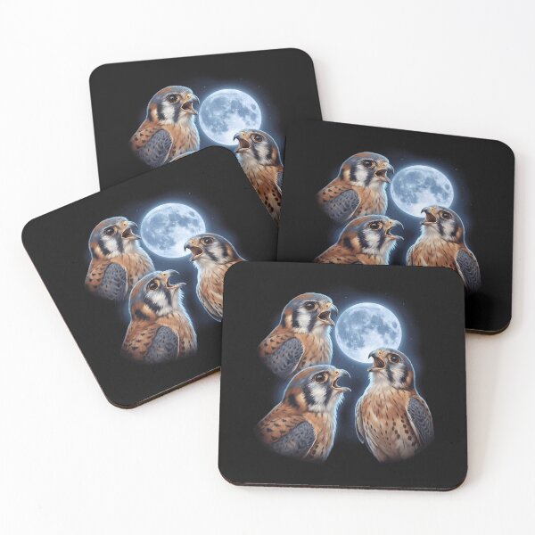 Item preview, American Kestrel Howling Moon Art Bird Lover Birding designed and sold by TerryConnells.