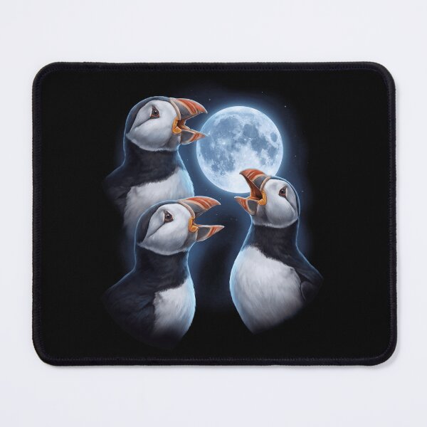 Item preview, Atlantic Puffin Howling Moon Art Bird Lover Birding designed and sold by TerryConnells.