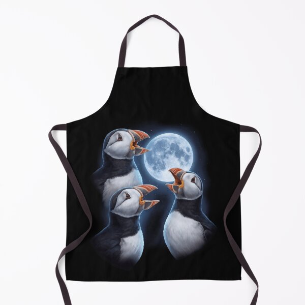Item preview, Atlantic Puffin Howling Moon Art Bird Lover Birding designed and sold by TerryConnells.