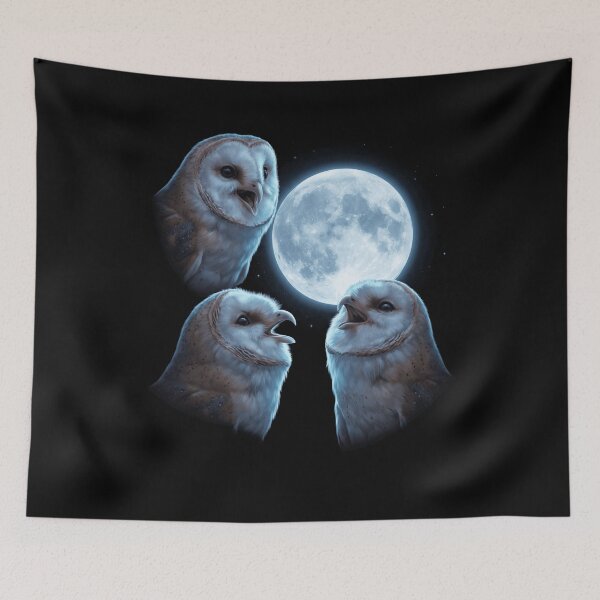 Item preview, Barn Owl Howling Moon Art Bird Lover Birding designed and sold by TerryConnells.