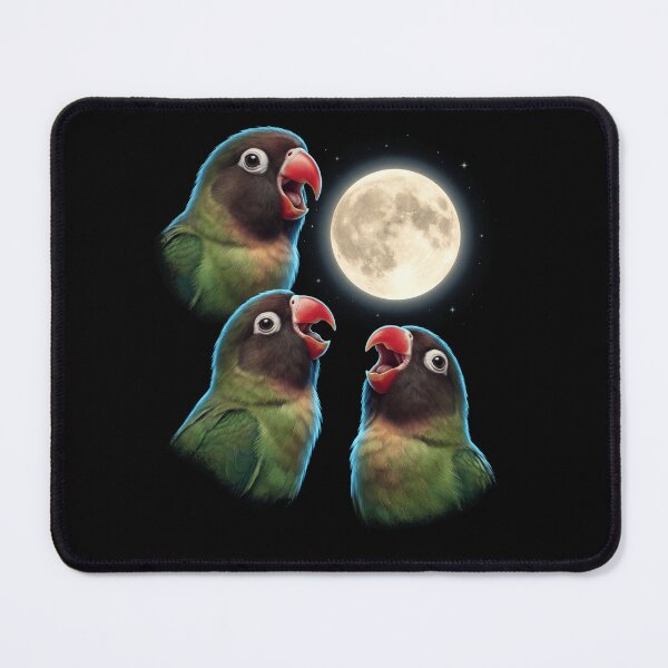 Item preview, Black cheeked Lovebird Howling Moon Art Parrot Lover designed and sold by TerryConnells.