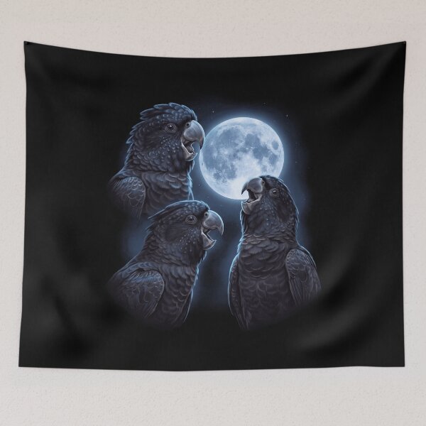 Item preview, Black Cockatoo Howling Moon Art Parrot Lover designed and sold by TerryConnells.