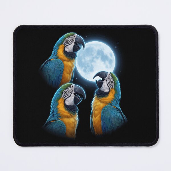 Item preview, Blue and Gold Macaw Howling Moon Art Parrot Lover designed and sold by TerryConnells.
