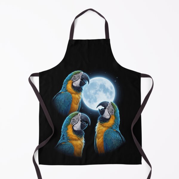 Item preview, Blue and Gold Macaw Howling Moon Art Parrot Lover designed and sold by TerryConnells.