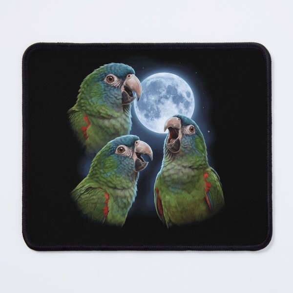 Item preview, Blue Crowned Conure Howling Moon Art Parrot Lover designed and sold by TerryConnells.