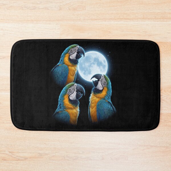 Item preview, Blue and Gold Macaw Howling Moon Art Parrot Lover designed and sold by TerryConnells.