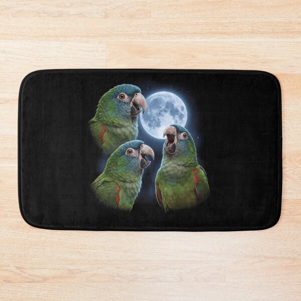 Item preview, Blue Crowned Conure Howling Moon Art Parrot Lover designed and sold by TerryConnells.