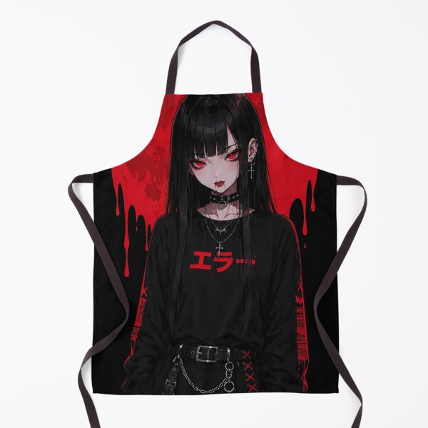 Item preview, Red Moon Vampire Girl Dark Anime Goth Aesthetic Art designed and sold by HeyChickasClubX.