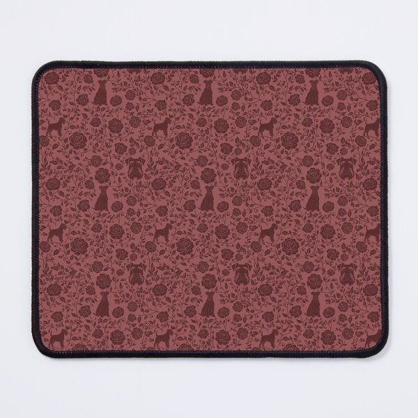 Item preview, Schnauzer Floral Silhouette Pattern | Miniature Standard Giant Dog Design in Red designed and sold by WildLakePatterns.