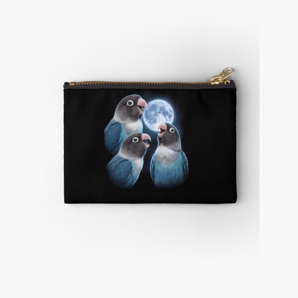 Item preview, Blue Masked Lovebird Howling Moon Art Parrot Lover designed and sold by TerryConnells.