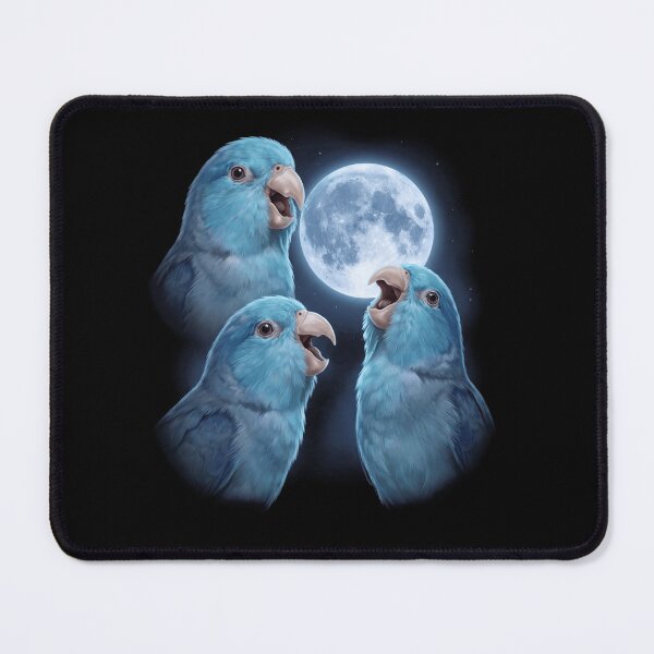 Item preview, Blue Parrotlet Howling Moon Art Parrot Lover designed and sold by TerryConnells.