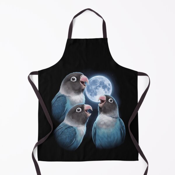 Item preview, Blue Masked Lovebird Howling Moon Art Parrot Lover designed and sold by TerryConnells.