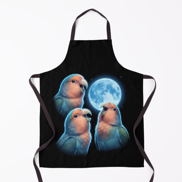 Item preview, Blue Peach Faced Lovebird Howling Moon Art Parrot Lover designed and sold by TerryConnells.