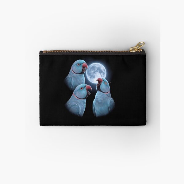 Item preview, Blue Ringneck Parakeet Howling Moon Art Parrot Lover designed and sold by TerryConnells.