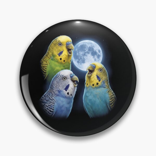 Item preview, Budgerigar Howling Moon Art Parrot Lover designed and sold by TerryConnells.