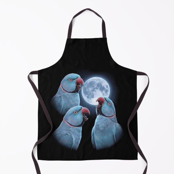 Item preview, Blue Ringneck Parakeet Howling Moon Art Parrot Lover designed and sold by TerryConnells.