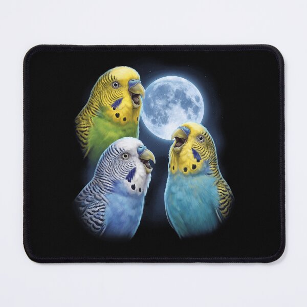 Item preview, Budgerigar Howling Moon Art Parrot Lover designed and sold by TerryConnells.