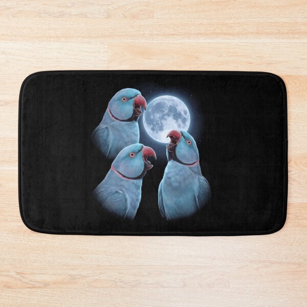 Item preview, Blue Ringneck Parakeet Howling Moon Art Parrot Lover designed and sold by TerryConnells.