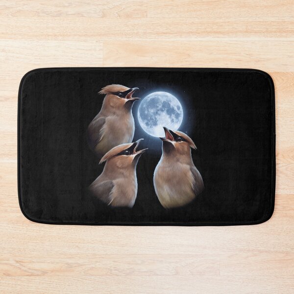 Item preview, Cedar Waxwing Howling Moon Art Bird Lover Birding designed and sold by TerryConnells.