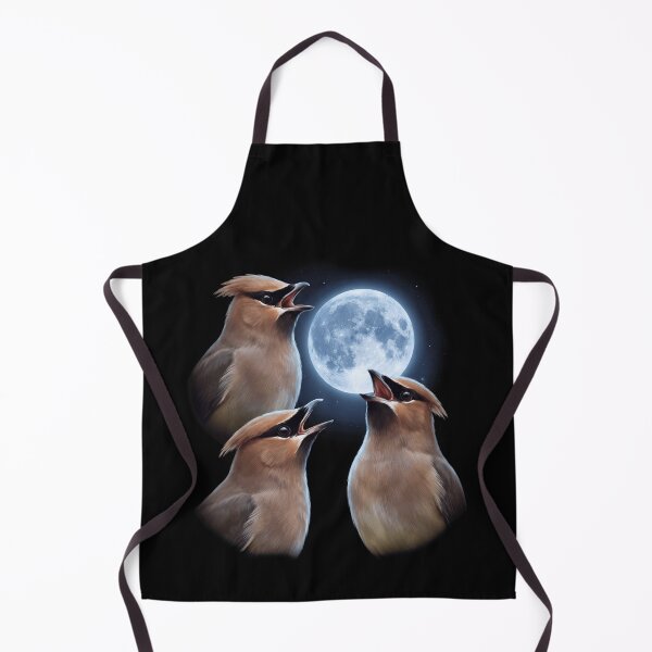 Item preview, Cedar Waxwing Howling Moon Art Bird Lover Birding designed and sold by TerryConnells.