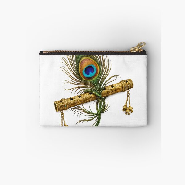 Item preview, Lord Krishna's Flute and Peacock Feather. designed and sold by MokshaPrints.