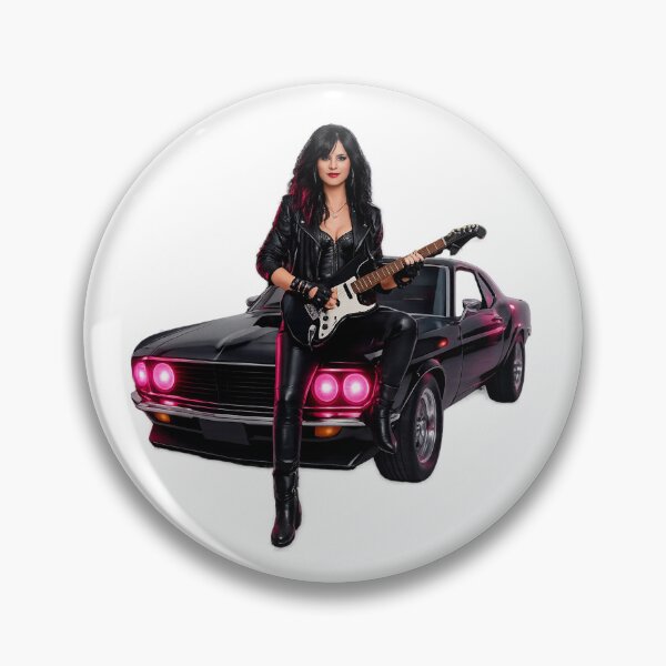 Item preview, Female Rocker in Leather with Electric Guitar designed and sold by CHRIST5000.