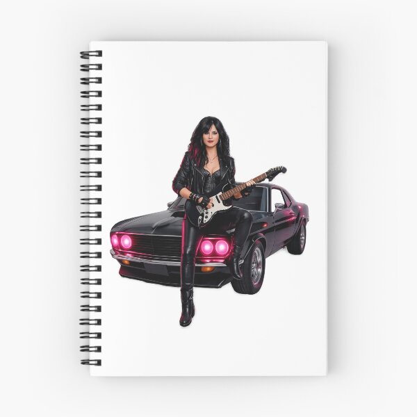 Item preview, Female Rocker in Leather with Electric Guitar designed and sold by CHRIST5000.