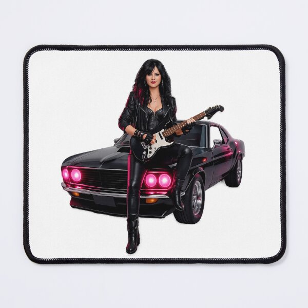 Item preview, Female Rocker in Leather with Electric Guitar designed and sold by CHRIST5000.