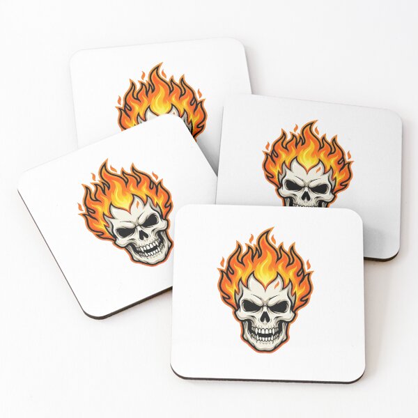 Item preview, Flaming Skull Graphic Design – Fire Skull Art designed and sold by ClickToSticker.