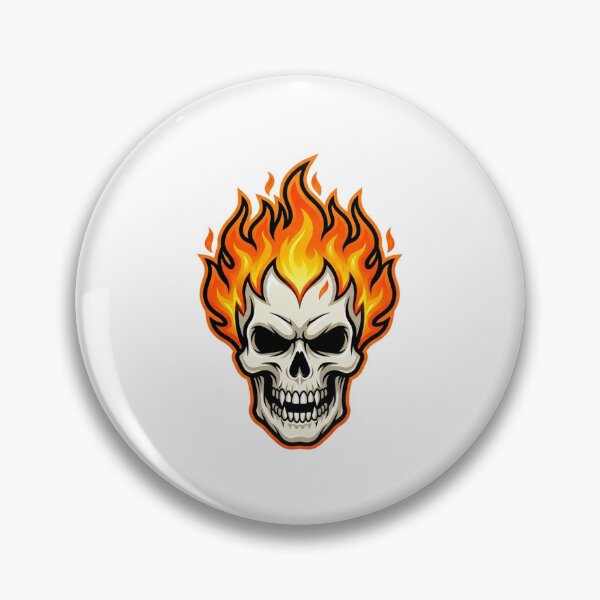 Item preview, Flaming Skull Graphic Design – Fire Skull Art designed and sold by ClickToSticker.