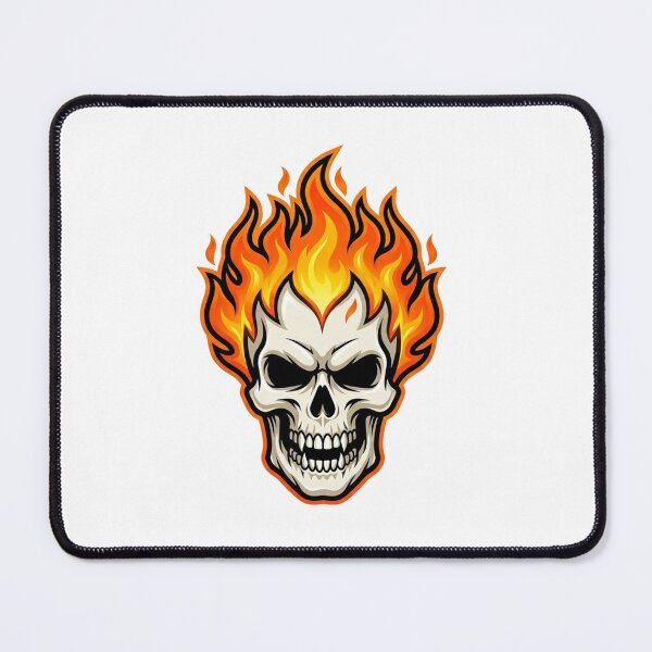 Item preview, Flaming Skull Graphic Design – Fire Skull Art designed and sold by ClickToSticker.