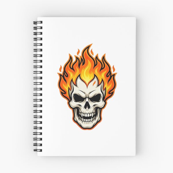 Item preview, Flaming Skull Graphic Design – Fire Skull Art designed and sold by ClickToSticker.