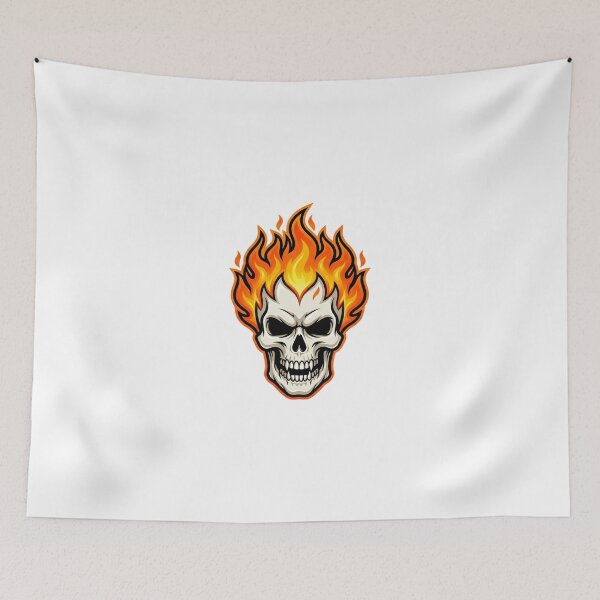Item preview, Flaming Skull Graphic Design – Fire Skull Art designed and sold by ClickToSticker.