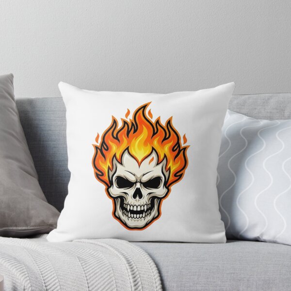 Item preview, Flaming Skull Graphic Design – Fire Skull Art designed and sold by ClickToSticker.