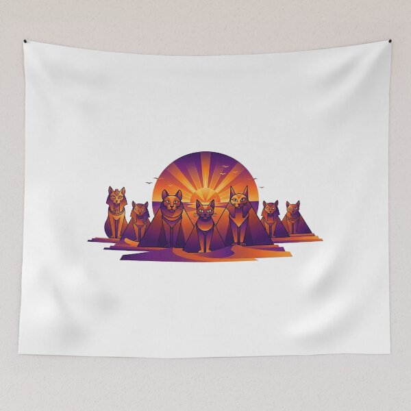 Item preview, Egyptian Cats Sunset Guardians designed and sold by NadinGerasi.