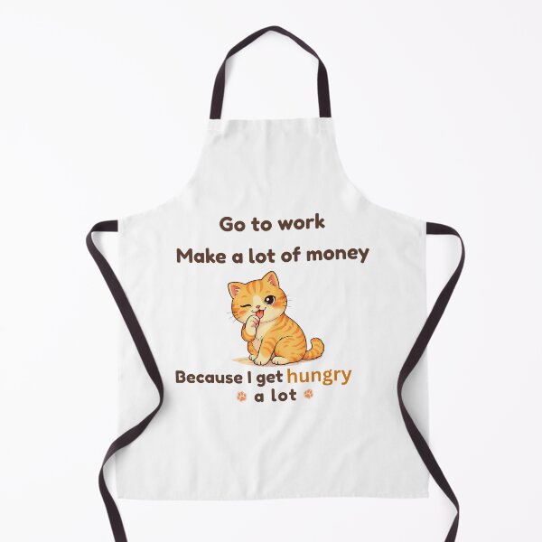Item preview, Funny Hungry Cat Quote Shirt – Go To Work Make Money Because I Get Hungry A Lot Cute Orange Cat Design designed and sold by Keep-Healing.