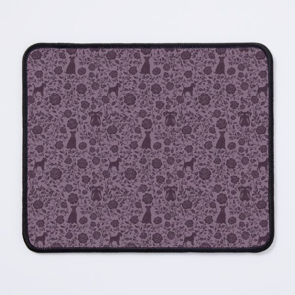 Item preview, Schnauzer Floral Silhouette Pattern | Miniature Standard Giant Dog Design in Purple designed and sold by WildLakePatterns.