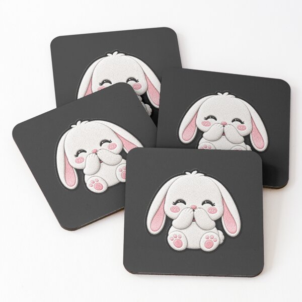 Item preview, Cute Kawaii Baby Bunny Embroidery Patch | Chibi Rabbit Satin Stitch Design designed and sold by ColorSplash123.