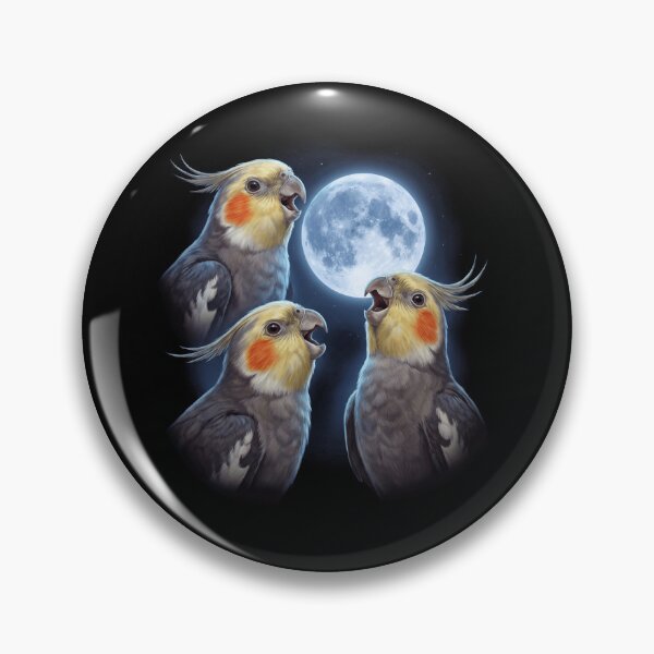 Item preview, Cockatiel Howling Moon Art Parrot Lover designed and sold by TerryConnells.
